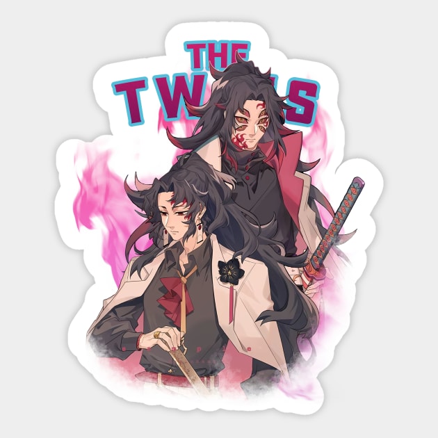 Bootleg Demon Slayer The Twins Sticker by inosukeino